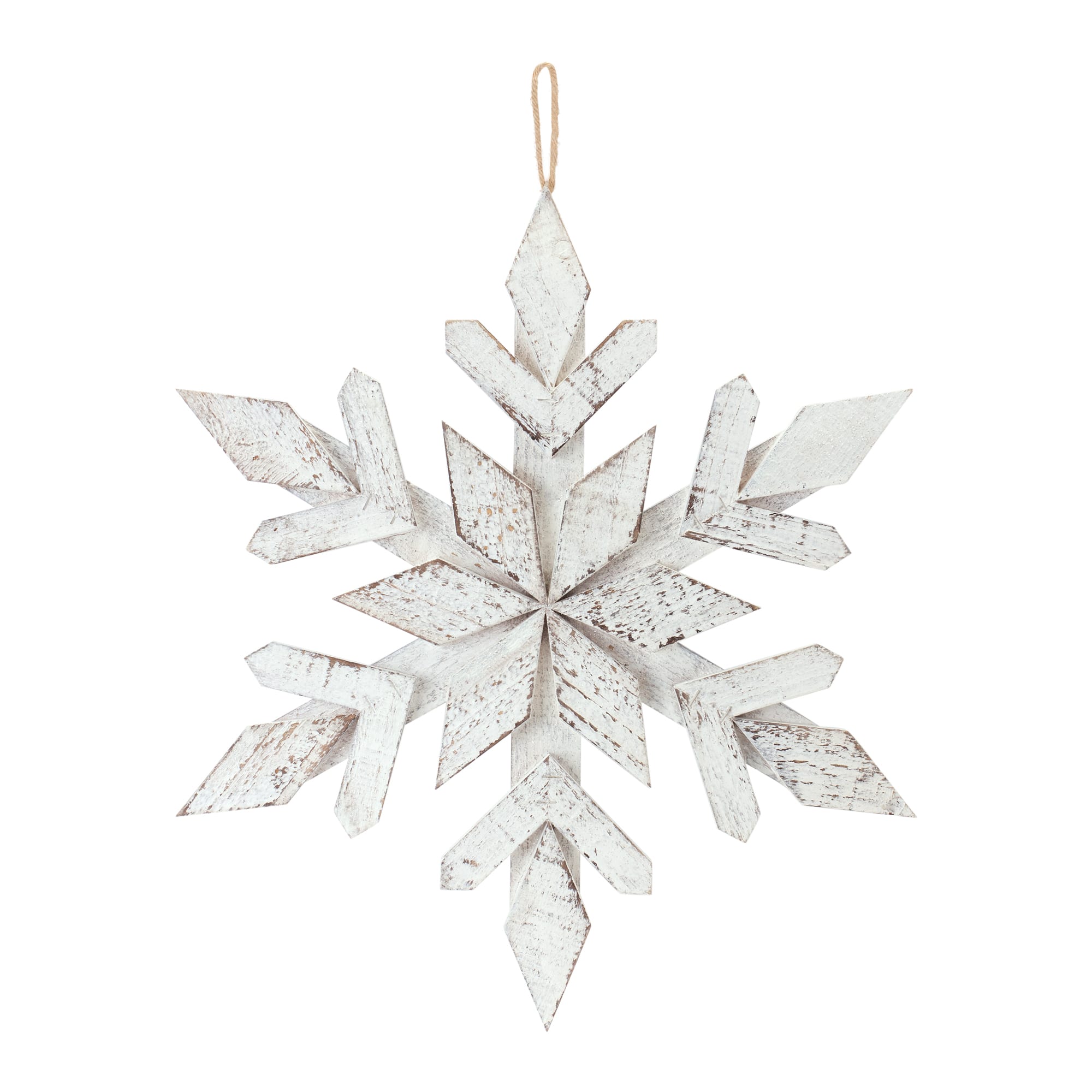 6 Pack 17.5" White Snowflake Ornaments